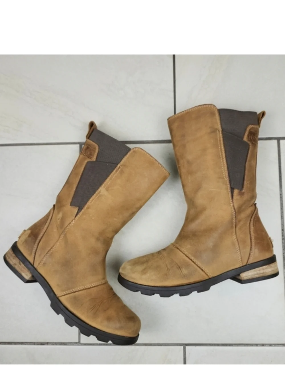 Sorel Women's Emelie Mid Calf Nubuck Tan Leather Waterproof Boot NL2679-286 Sz 6 - Picture 11 of 16